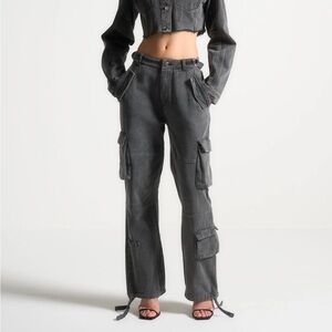 Maniere De Voir Gray Cargo Jeans